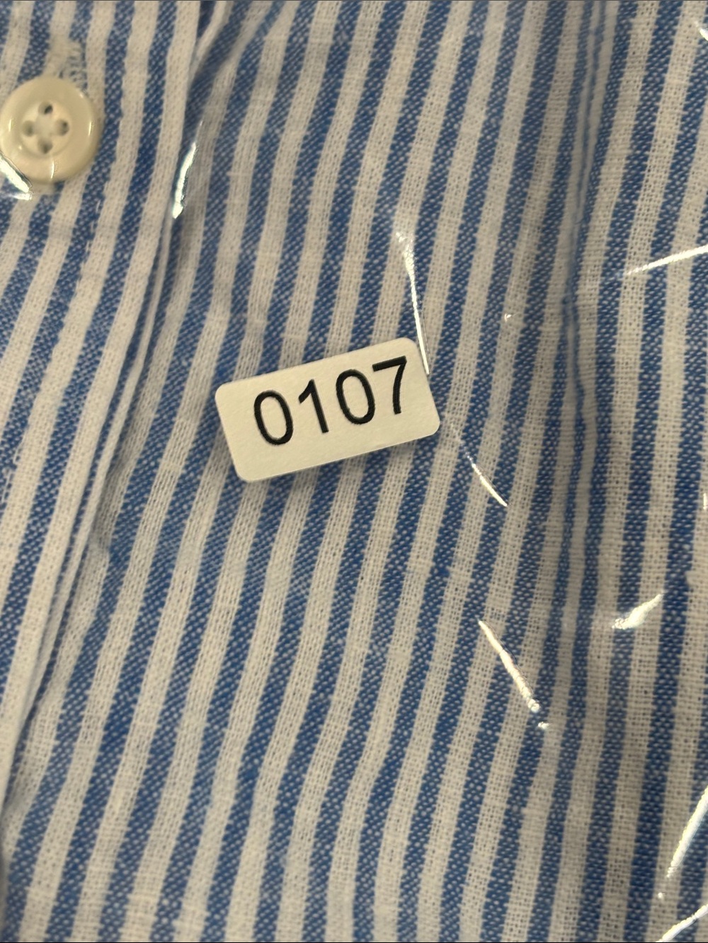 J. Crew Women’s Blue & White Striped Short-Sleeve Button Down Shirt Size S - Picture 8 of 8